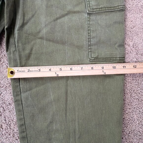 Jessica Simpson Cargo Pants Womens 30 Green Y2K Wide Leg Grunge Utility Workwear - Picture 6 of 10
